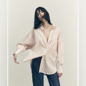 Zara Striped Poplin Shirt